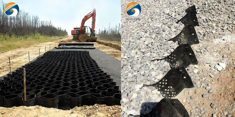 Наклонная подъездная дорога из пластика HDPE Геоячейка