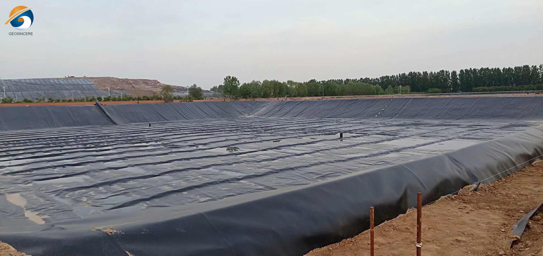 геомембрана HDPE 1.5 мм футеровка плотины